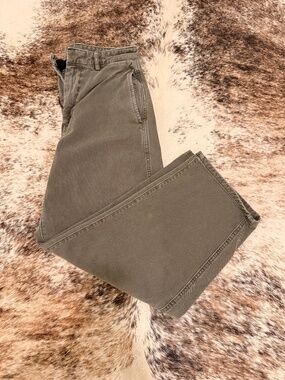 Gap 100% Cotton Barrel Leg Jeans – Gray/Khaki Wash